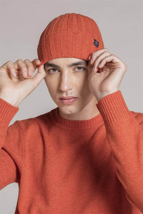 CAP LAMBSWOOL ORANGE