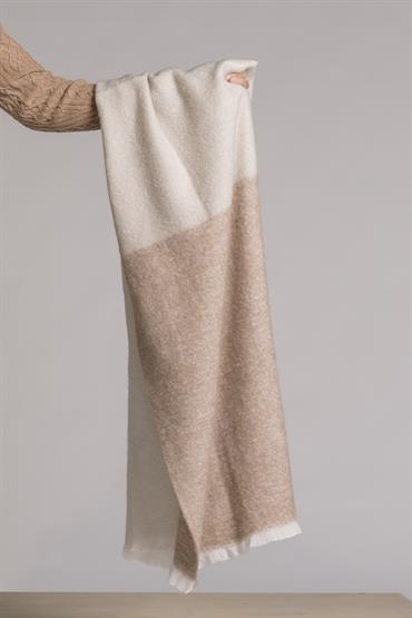 SCARF ACRYLIC BEIGE STRIPE