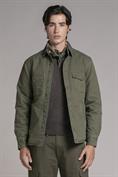 OVERSHIRT JACKET CANVAS F/D MIL.GREEN