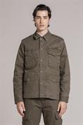 SAHARIANA JKT + PATCH TWILL STRETCH F/D MIL.GREEN