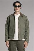 SHORT JACKET CANVAS MIL.GREEN