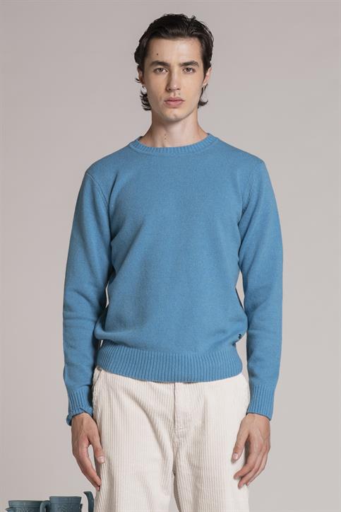 ROUND NECK LAMBSWOOL TURQUOISE