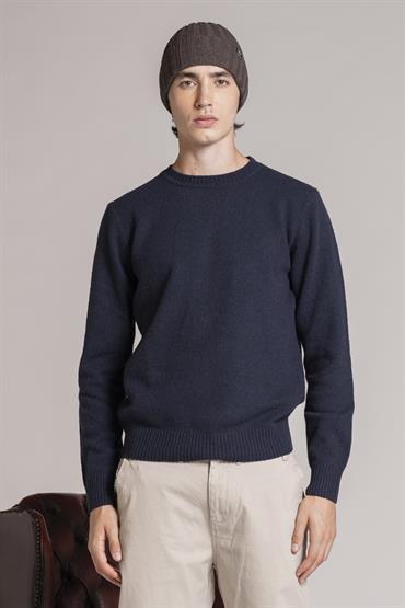 ROUND NECK LAMBSWOOL NAVY
