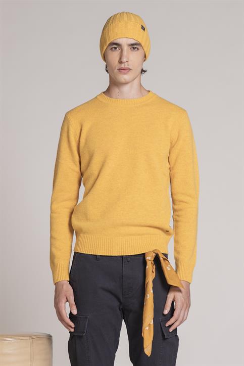 ROUND NECK LAMBSWOOL YELLOW