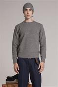 ROUND NECK LAMBSWOOL GREY MEL.