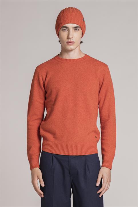 ROUND NECK LAMBSWOOL ORANGE