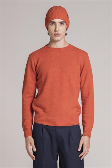 ROUND NECK LAMBSWOOL ORANGE