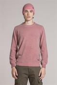 ROUND NECK MIXED WOOL COLD DYED BEET