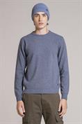 ROUND NECK LAMBSWOOL DENIM