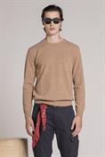 ROUND NECK LAMBSWOOL ALMOND