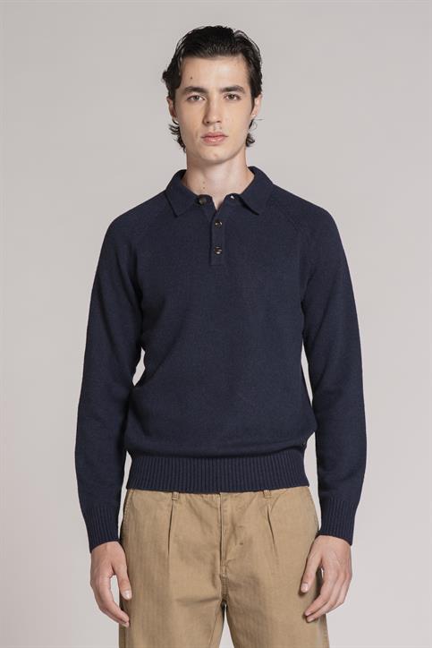 POLO NECK LAMBSWOOL NAVY