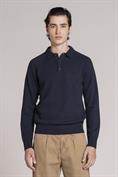 POLO NECK LAMBSWOOL NAVY