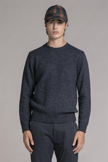 ROUND NECK MOULINE' NAVY