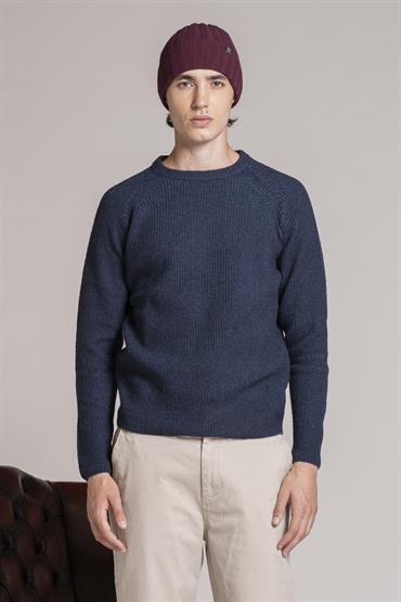 ROUND NECK LAMBSWOOL NAVY