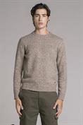 ROUND NECK NAPS MIXED WOOL BEIGE