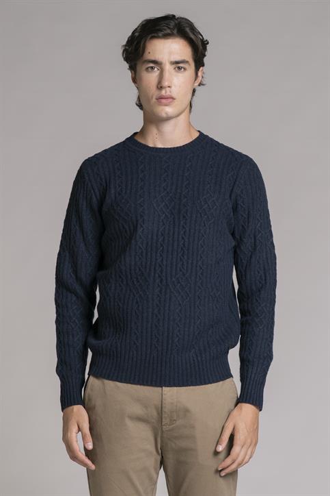 ROUND NECK LAMBSWOOL NAVY