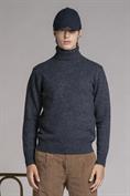 TURTLENECK MOULINE'NAVY