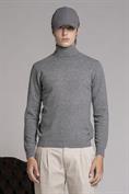 TURTLENECK LAMBSWOOL GREY MEL.
