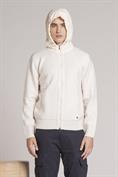 HOODIE ZIP MIXED VISCOSE OFF WHITE