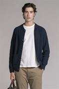 BOMBER BTN SWEATER LAMBSWOOL NAVY
