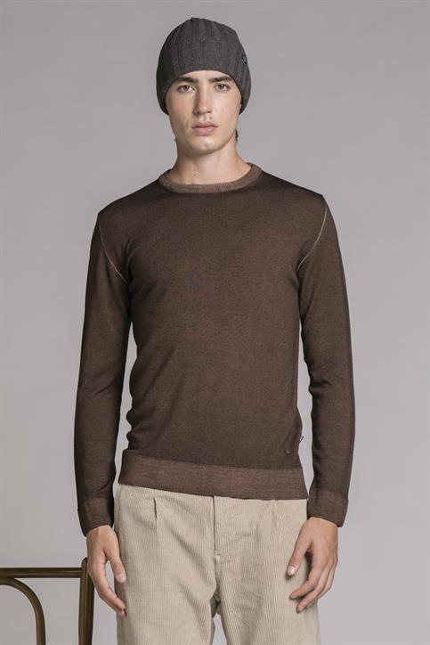 ROUND NECK MERINOS DK.MUD