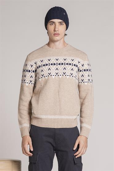 TURTLENECK MIXED WOOL BEIGE