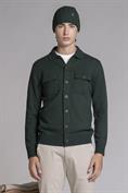 SWEATER OVERSHIRT LAMBSWOOL DK.GREEN