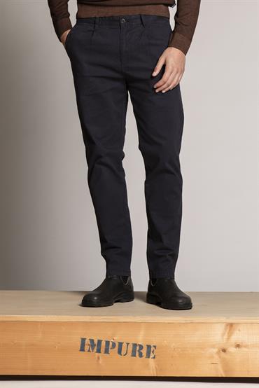 CHINO LONG PENCES COMF.TWILL STRETCH F/D NAVY