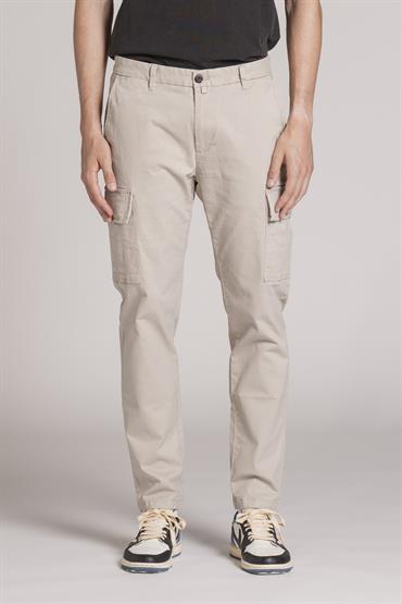 CARGO LONG SLIM TWILL STRETCH F/D DESERT
