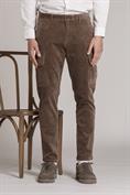 CARGO LONG SLIM CORDUROY 500 STRIPES F/D DK.MUD