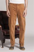 CHINO LONG COMFORT FRENCH CORDUROY F/D CARAMEL