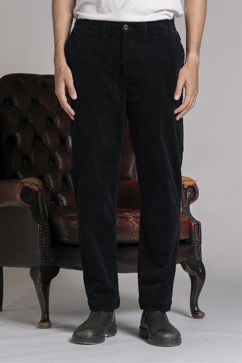 CHINO LONG COMFORT FRENCH CORDUROY F/D NAVY