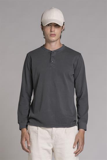 CHESTER L/S REGULAR JERSEY SOLID CARBON+SNOW WASH C.ROCK