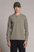 CHESTER L/S REGULAR JERSEY SOLID CARBON+SNOW WASH MIL.GR
