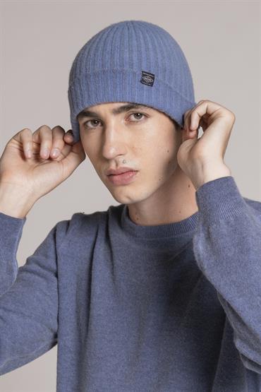 CAP MIXED WOOL COLD DYED DENIM