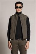 GILET ZIP NYLON MAJOR BROWN