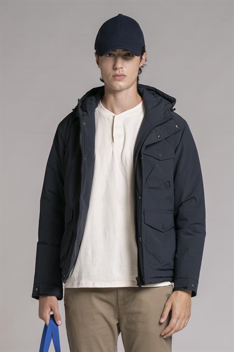 PARKA SHORT JACKET POLYESTER NAVY