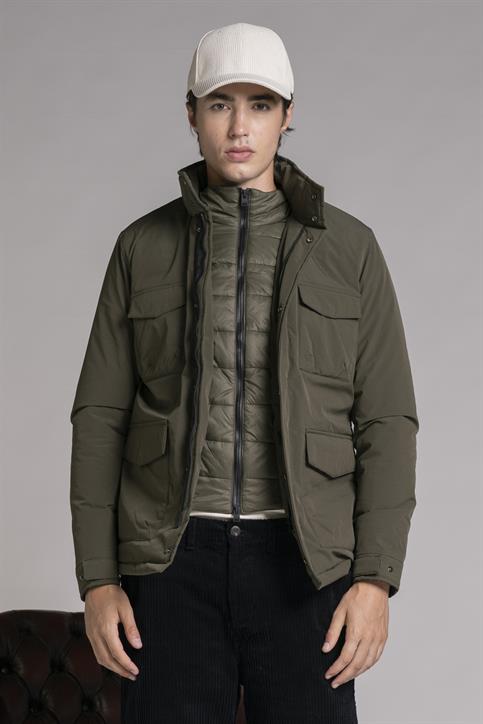 SAHARIANA JACKET POLYESTER ARMY GREEN