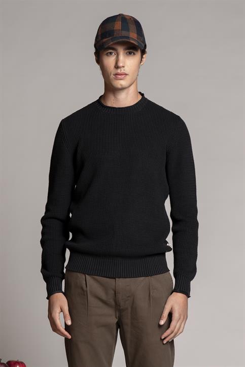 ROUND NECK COTTON STONE WASHED BLACKBOARD