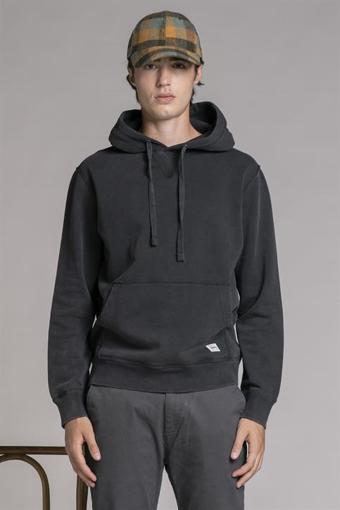 HOODIE FLEECE CARBON+SNOW WASH BLACK