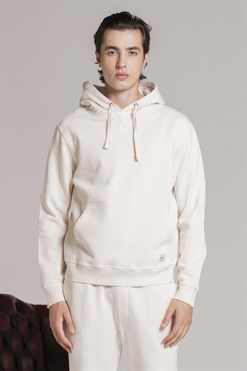 HOODIE FLEECE CARBON+SNOW WASH OFF WHITE