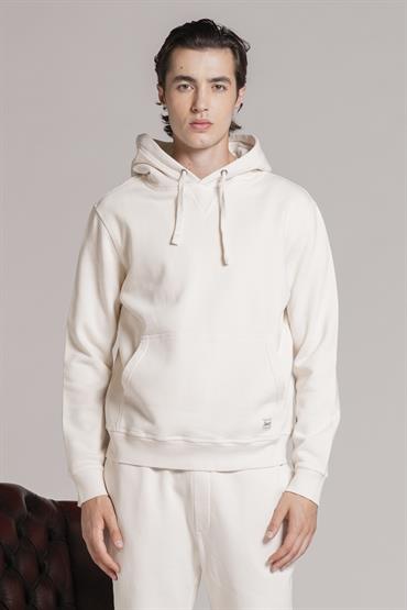 HOODIE FLEECE CARBON+SNOW WASH OFF WHITE
