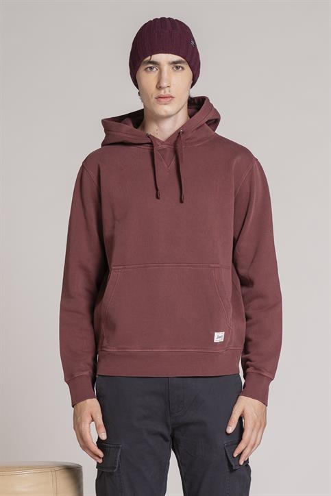 HOODIE FLEECE CARBON+SNOW WASH BORDEAUX