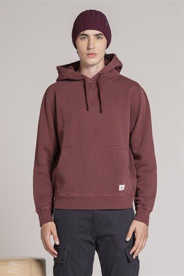 HOODIE FLEECE CARBON+SNOW WASH BORDEAUX
