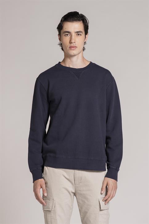 ROUND NECK FLEECE CARBON+SNOW WASH NAVY