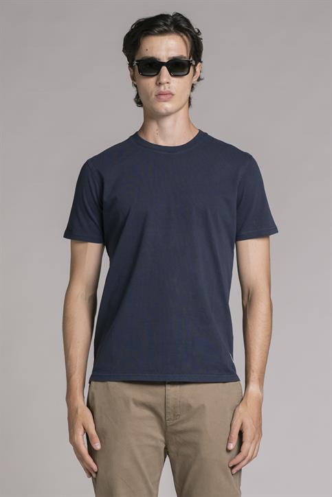 T-SHIRT S/S REGULAR JERSEY SOLID CARBON+SNOW WASH NAVY