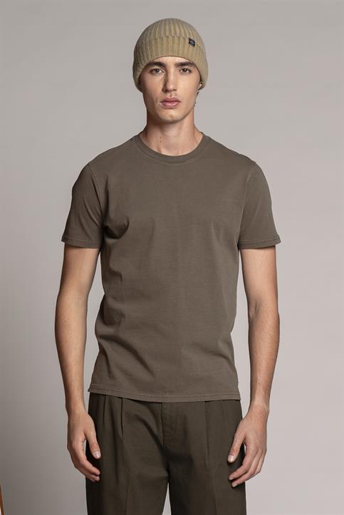 T-SHIRT S/S REGULAR JERSEY SOLID CARBON+SNOW WASH MIL.GR