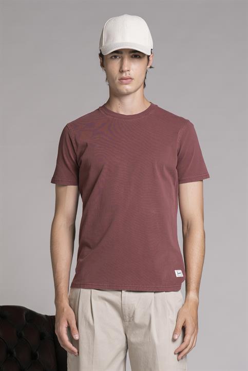 T-SHIRT S/S REGULAR JERSEY SOLID CARBON+SNOW WASH BORDEA