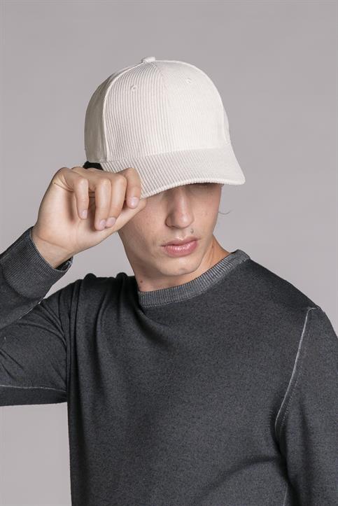 CAP CORDUROY 500 STRIPES OFF WHITE