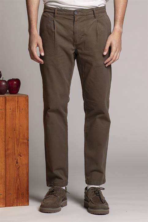 CHINO LONG PENCES COMFORT CAVALLERY F/D GREEN